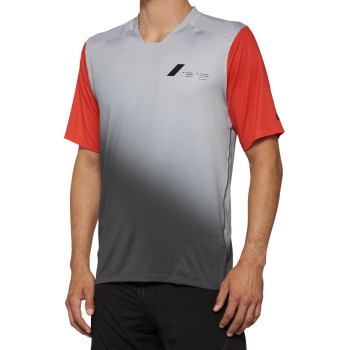 100% - 100% Celium Jersey - 40011-00012 - Gray/Red - Large