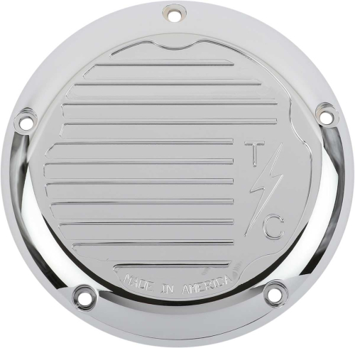 Thrashin Supply Company - Thrashin Supply Company Derby Cover - Finned - Chrome - TSC-3017-3