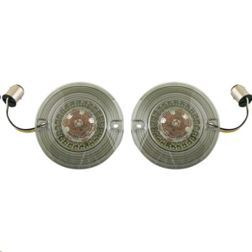 Custom Dynamics - Custom Dynamics Flat Probeam Amber/White Dynamic Ringz Inserts with Smoked Lenses - PB-AW-1157-T