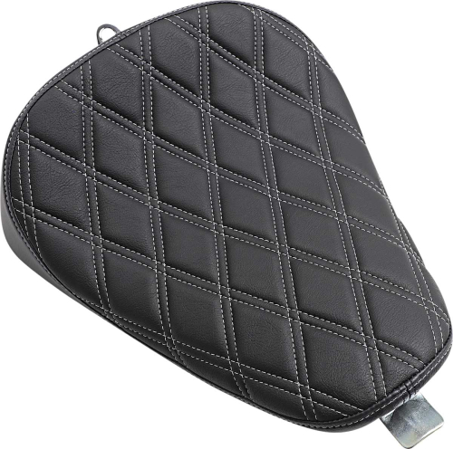 Drag Specialties - Drag Specialties Bobber-Style Solo Seat - Double Diamond - Silver Thread - 0804-0740