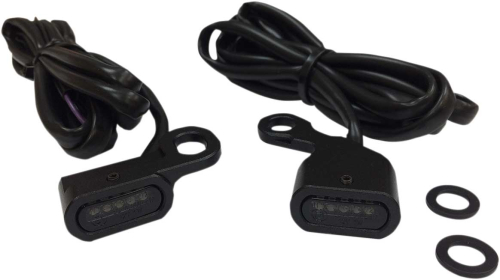 Drag Specialties - Drag Specialties LED Handlebar Marker Lights - Black/Smoke Lens - 2040-2135