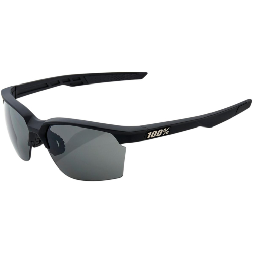 100% - 100% Sportcoupe Sunglasses - 61020-100-57 - Black/Smoke Lens