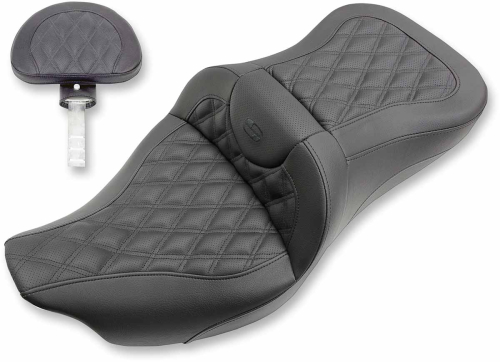 Saddlemen - Saddlemen Extended Reach Road Sofa LS Seat with Drivers Backrest - 808-07B-184BR