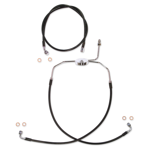 Magnum - Magnum Black Coated XR Stainless Front Brakeline Kit - 19in. Upper Brake Length - SBC1304-19