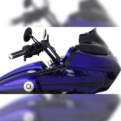 Klock Werks - Klock Werks Sport Flare Windshield - 8in. - Solid Black - KWW-01-0190