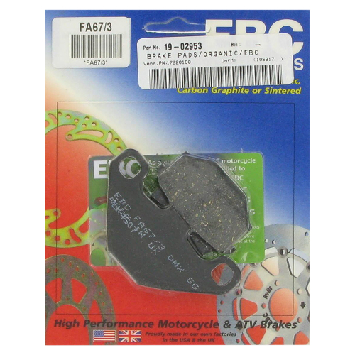 EBC - EBC Organic Brake Pads - FA67/3