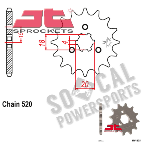 JT Sprockets - JT Sprockets Steel Front Sprocket - 12T - JTF1325.12
