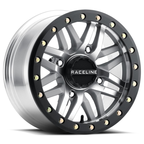 Raceline - Raceline Ryno Beadlock Wheel - 14x7 - 5+2 Offset - 4/137 - Black - A91MA-47037+10
