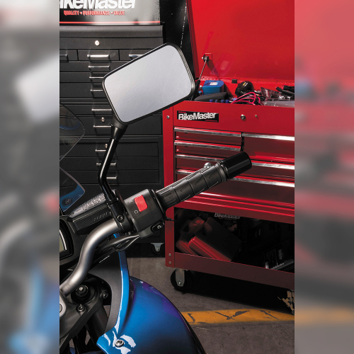 BikeMaster - BikeMaster Superbike GX Right Mirror - 10mm - Black - 600036
