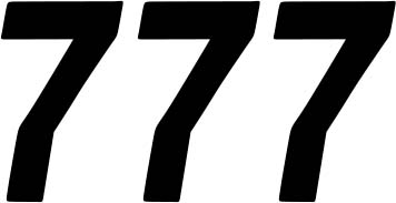 DCOR - DCOR Race Series Individual Numbers 6in. - No.7 - Black - 45-35-7