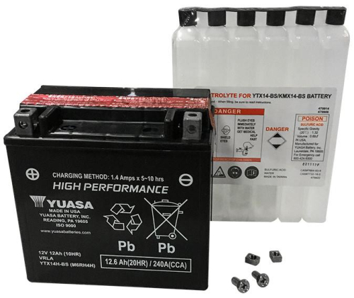 Yuasa - Yuasa Factory Activated Sealed Battery - YUAM6RH4H (PLT-144)