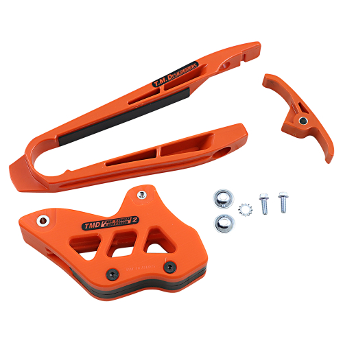 T.M. Designworks - T.M. Designworks Dirt Cross Multi-Purpose Chain Slide-N-Guide Kit EF2 Guide - Orange - DCK-ORK-OR
