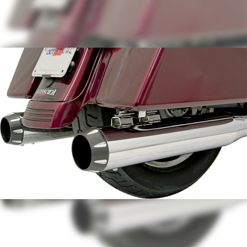 Bassani Manufacturing - Bassani Manufacturing End Cap for 4in. Quick Change Series Slip-On - Black - Fluted - BE40R