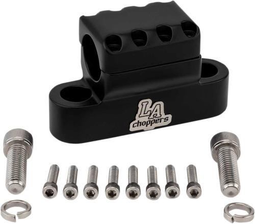 LA Choppers - LA Choppers Clamps for Kage Fighter Handlebars - Flat Black - LA-7335-XXCM