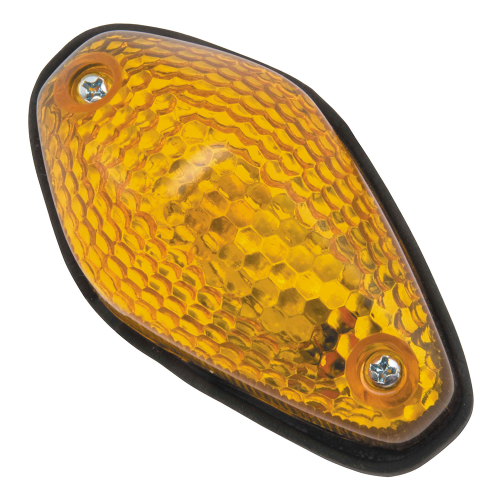 BikeMaster - BikeMaster Flush Mount Marker Lights - Mini Tear Drop 2.72 X 1.02 Universal Mini Marker Light - Amber - 268058