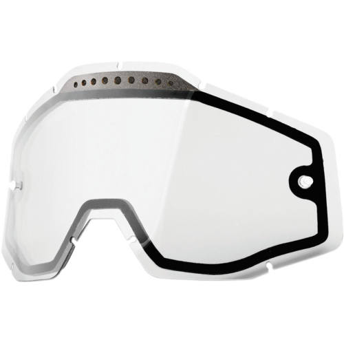 100% - 100% Dual Vented Lens for Racecraft/Accuri Goggles - Clear - 51006-010-02