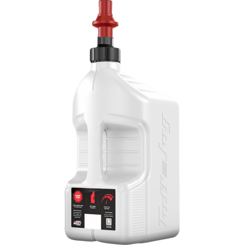 Tuff Jug - Tuff Jug Tuff Jug Container - White with Clear View Strip and Ripper Cap - 5 US Gallons - WURRVS20