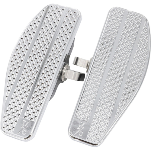 Thrashin Supply Company - Thrashin Supply Company Mini Driver Floorboards - Chrome - TSC-2025-3