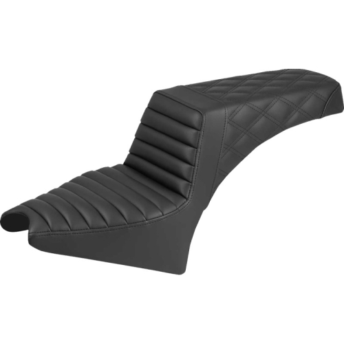 Saddlemen - Saddlemen Step-up Seat - Black - Front Tuck-n-Roll/Rear Lattice Stitch - I25-33-176
