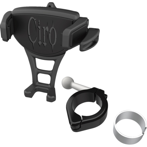 Ciro - Ciro Constrictor Phone Holder - Black - Black 1-1/8in. | 1-1/4in. Handlebar Mount - 50355