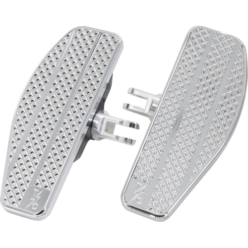 Thrashin Supply Company - Thrashin Supply Company Mini Driver Floorboards - Chrome - TSC-2030-3