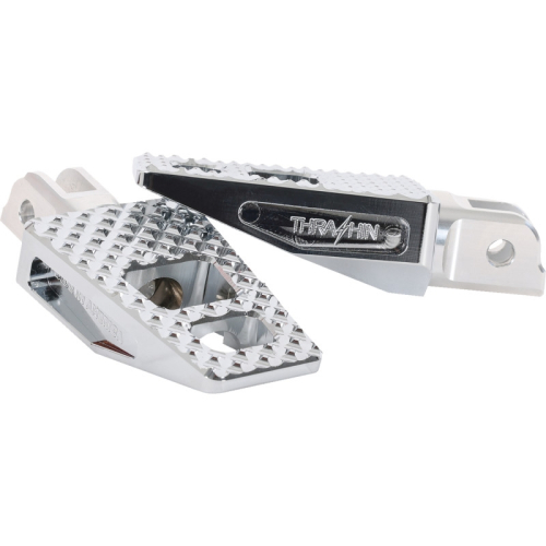 Thrashin Supply Company - Thrashin Supply Company P-54 Extra Grip Driver Footpegs - Chrome - TSC-2020-3-SF