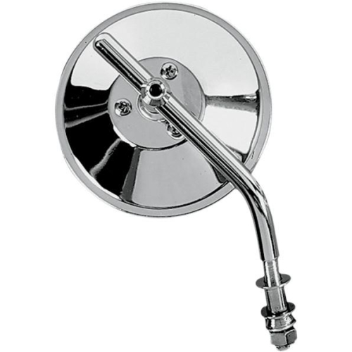 Drag Specialties - Drag Specialties Custom Smooth Back Round Mirror - 4in. - DS-302050