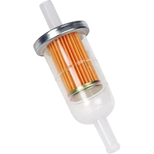 Helix Racing Products - Helix Racing Products Fuel Filter for 1/4in. ID Line - Clear/Silver/Orange - Cylindrical - 118-9305