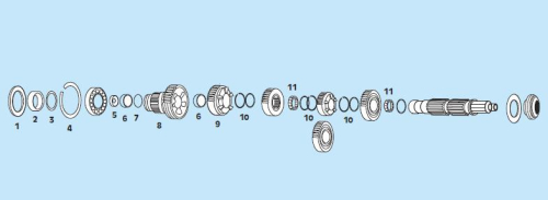 Drag Specialties - Drag Specialties Needle Bearing 5th Gear Mainshaft for 5-Speed XL - 1106-0009
