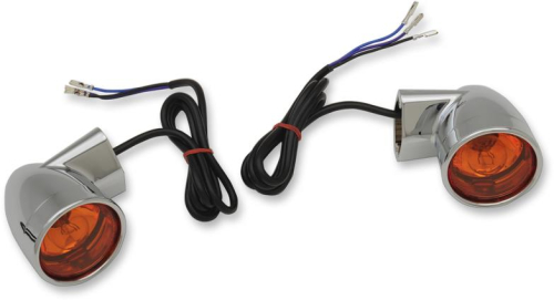 Drag Specialties - Drag Specialties Chrome Bullet-Style Turn Signal - Front - 12-0224C-2
