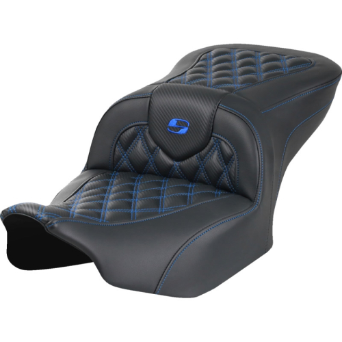 Saddlemen - Saddlemen Roadsofa CF LS Seat without Backrest - Blue Stitching - 823-07-20601