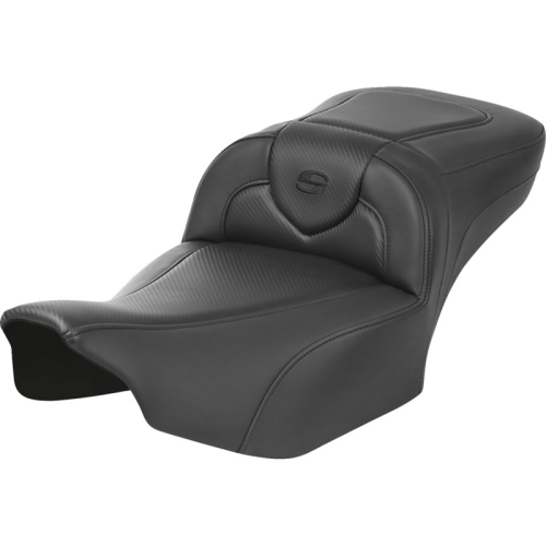 Saddlemen - Saddlemen Extended Reach Roadsofa CF Seat without Drivers Backrest - Black Stitching - 823-07-18600