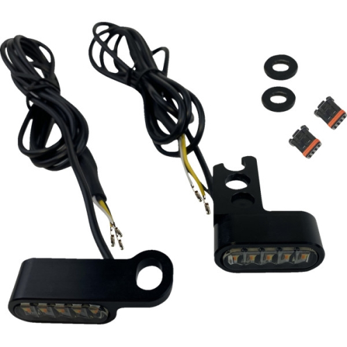 Custom Dynamics - Custom Dynamics Flush-Mount Mirror Mount Turn Signals - CD-MMTS-AW-B