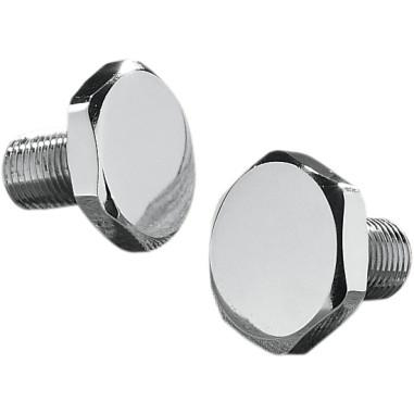 Drag Specialties - Drag Specialties Chrome Slider Tube Caps - DS-222775