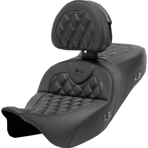 Saddlemen - Saddlemen Heated Road Sofa CF Seat with Backrest - 808-07B-206C0