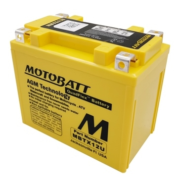 Motobatt - Motobatt Quadflex AGM 12V Battery - MBTX12U - MBTX12U