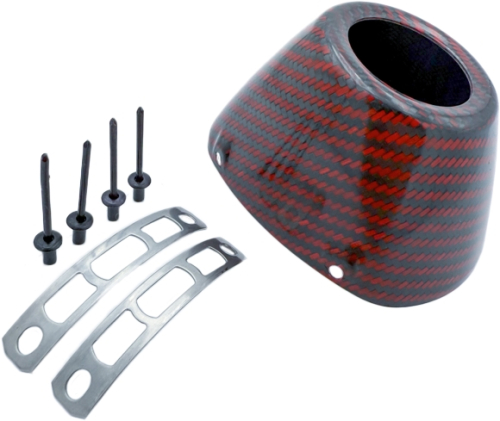 FMF Racing - FMF Racing 4.1 RCT Carbon Cap - Red - 040695