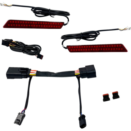 Custom Dynamics - Custom Dynamics Dual Color LED Saddlebag Latch Lights - Red - CD-LATCH-23-R