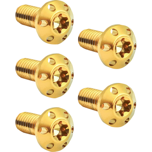 Arlen Ness - Arlen Ness Holeshot Brake Rotor Bolt Kit - Rear - Gold - 300-911