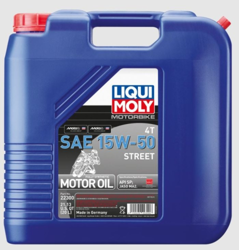 Liqui Moly - Liqui Moly Motorbike 4T 15W-50 Street - 20L - 22300