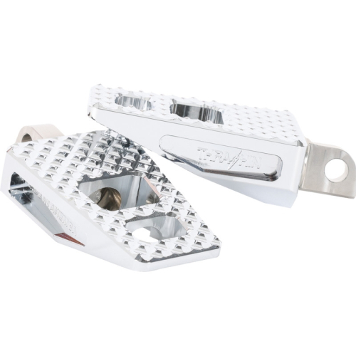 Thrashin Supply Company - Thrashin Supply Company P-54 Extra Grip Male-Mount Footpegs - Chrome - TSC-2020-3-D
