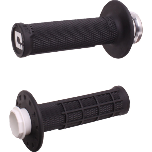 ODI - ODI Micro-X Half-Waffle v2 Lock-On Grips - Black/Silver - H36MXB