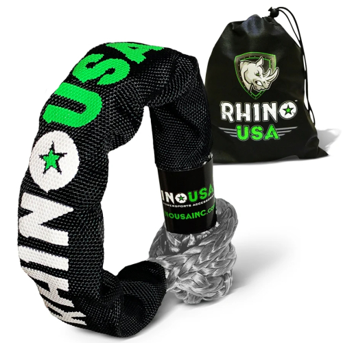 Rhino USA - Rhino USA Synthetic Soft Shackles - 3/8in. - Gray - 1Pack - SFTSHACK38-GRY-1