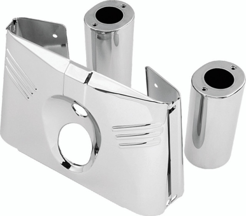 Bikers Choice - Bikers Choice 5 Piece Fork Cover Kit - Chrome - 491362