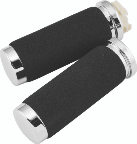 Bikers Choice - Bikers Choice Dual Cable Cushion Grips with Sleeve - Black - 491310