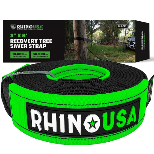 Rhino USA - Rhino USA Recovery Tree Saver Strap - 3in.x8ft. -Black - RNO-TREESAVER