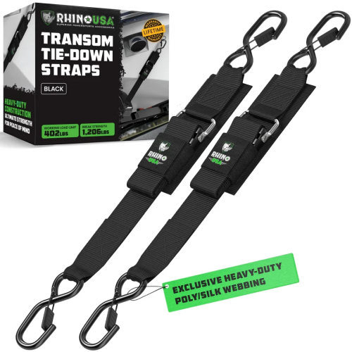 Rhino USA - Rhino USA Transom Tie-Down Straps - RNO-TRNSM-STRPS