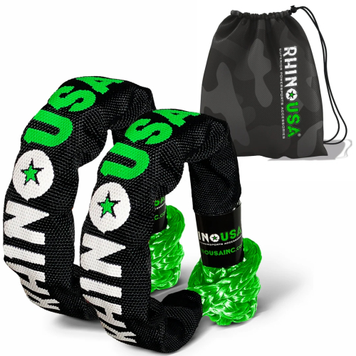 Rhino USA - Rhino USA Synthetic Soft Shackles - 1/2in. - Green - 2Pack - SFTSHACK-12-GRN-2