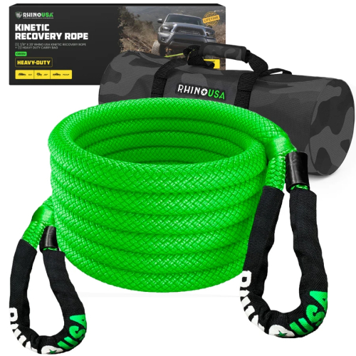 Rhino USA - Rhino USA Kinetic Recovery Rope - 7/8in.x20ft. - Green - KROPE-78X20-GRN