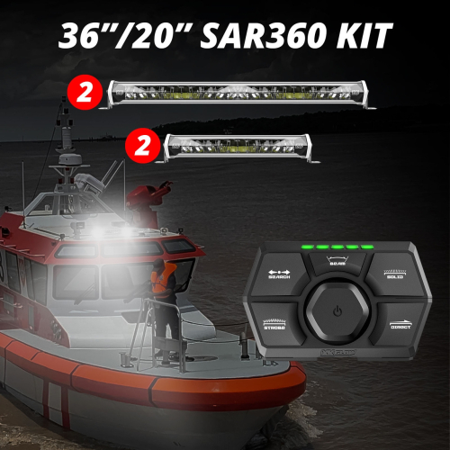 XK Glow - XK Glow 360 S.A.R. Light Bar System - White - 4(2 ea.)pck - 36in./20in. - XK-SAR360-2211W